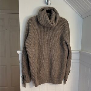 Stella McCartney Taupe Fringe Wool Cashmere Sweater size Women’s 40